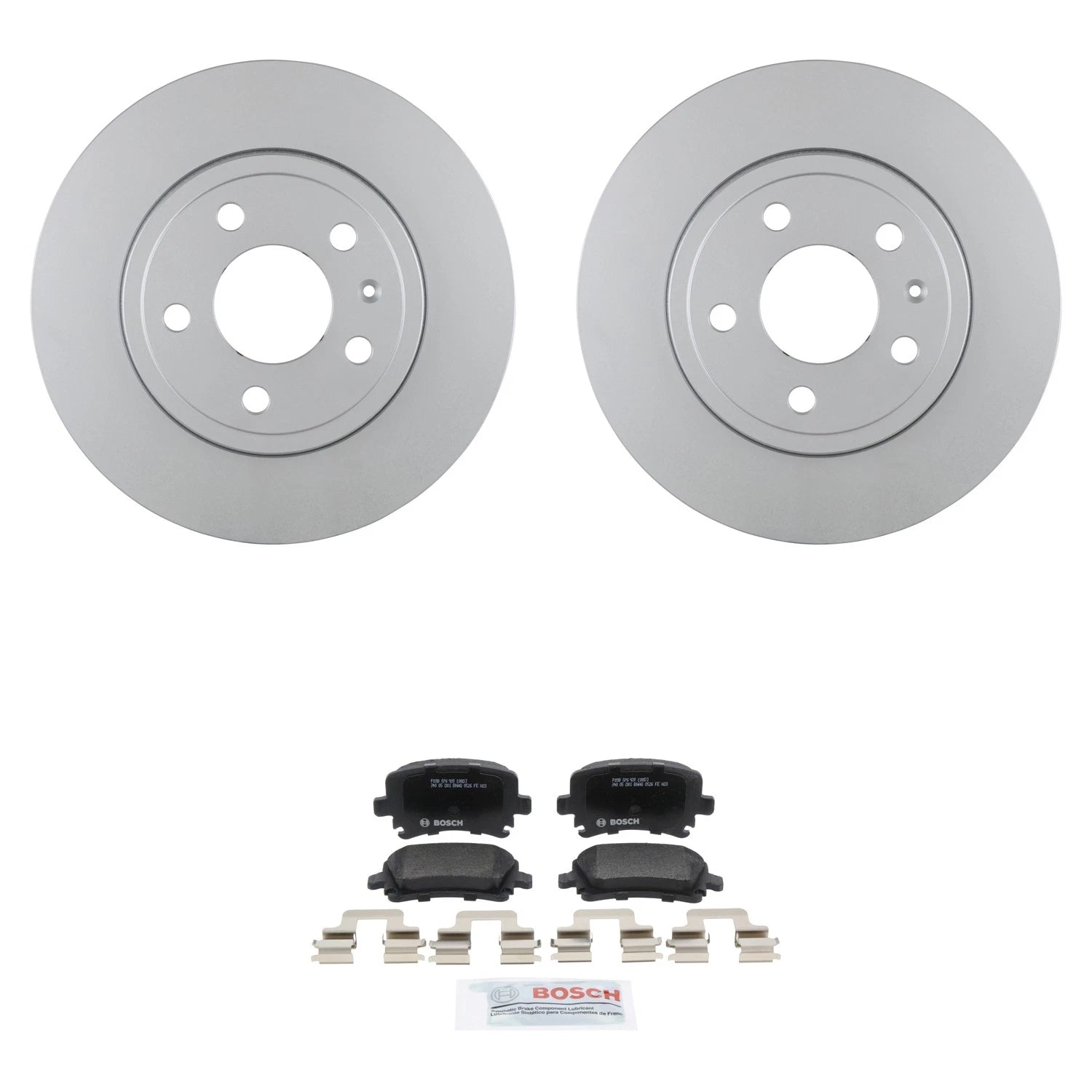 Bosch Rear Quietcast Rotors & Semi-Metallic Brake Pad Kit for Audi A4 Quattro (2002–2008)