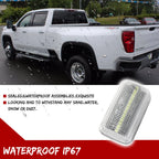 Set of 2 Clear White LED Side Marker Lights for Chevy GMC 2500HD 3500HD