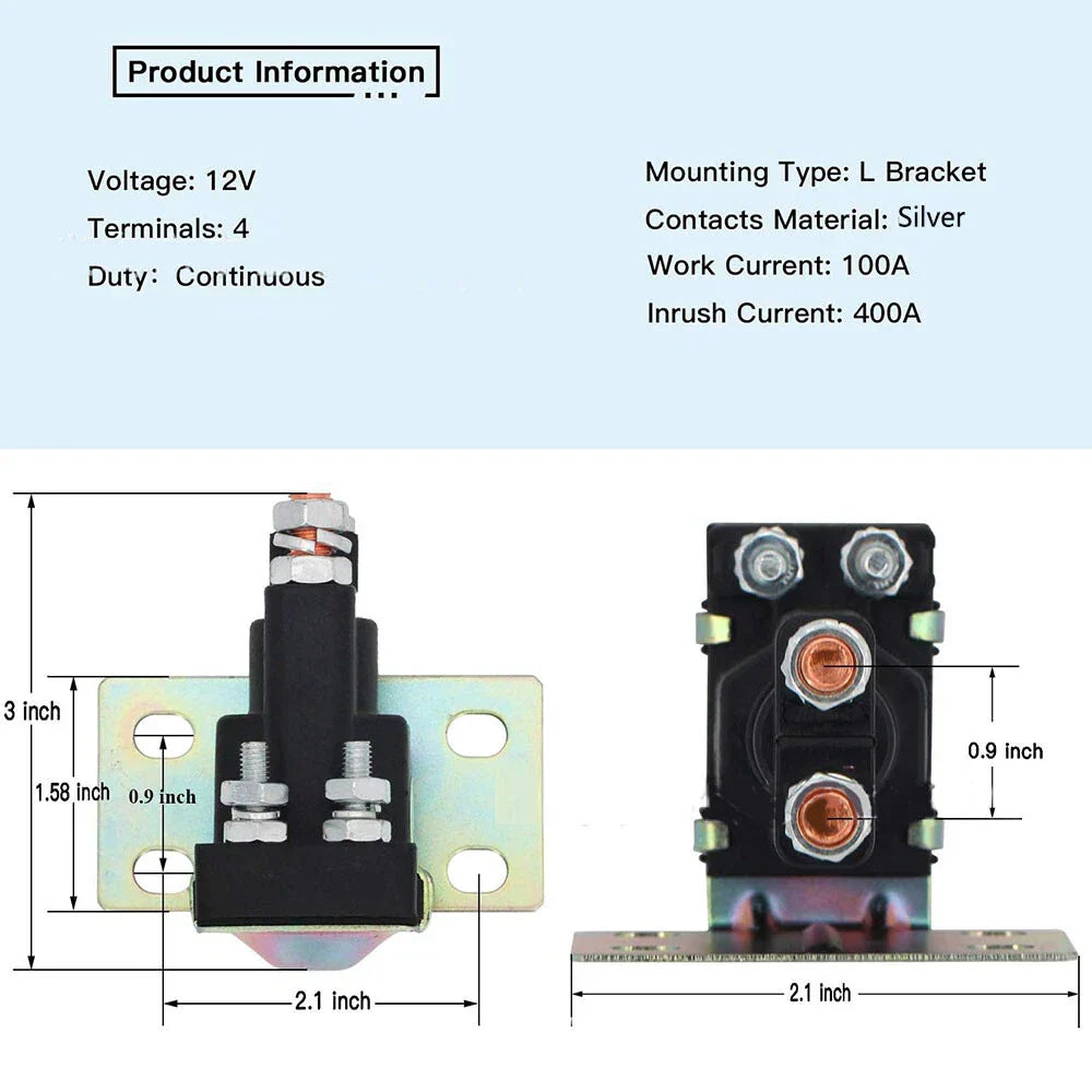 Continuous Solenoid for Freightliner Golf Cart Parts (120-105112-1, 120-105112-2)