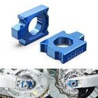 Pair Rear Axle Block Chain Adjusters for Yamaha YZ125 YZ250 (2002–2023)