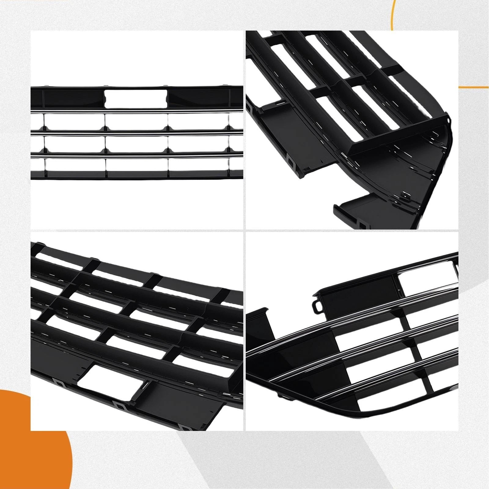 Front Bumper Lower Grille for VW Touareg (2015–2017) 7P6853671H RYP Black