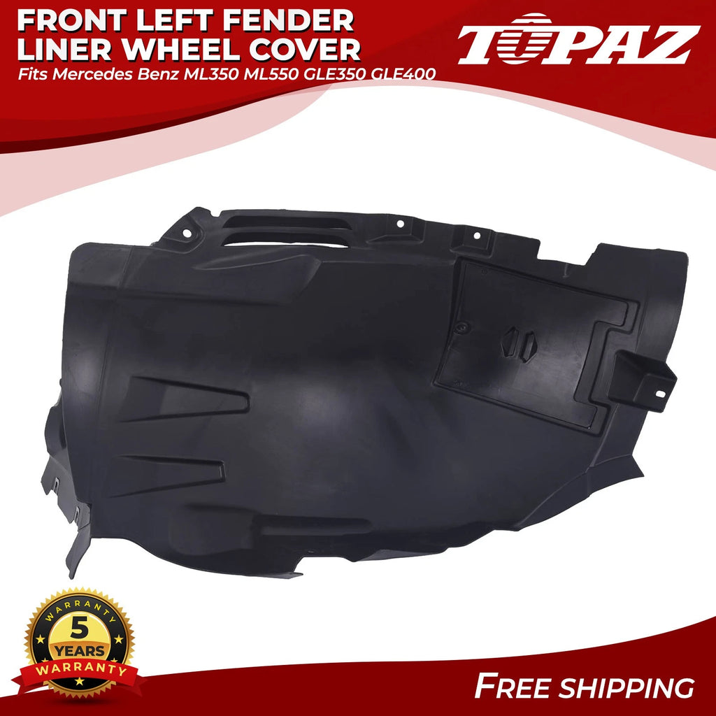 Front Left Fender Liner for Mercedes Benz ML350 ML550 (2012–2015)