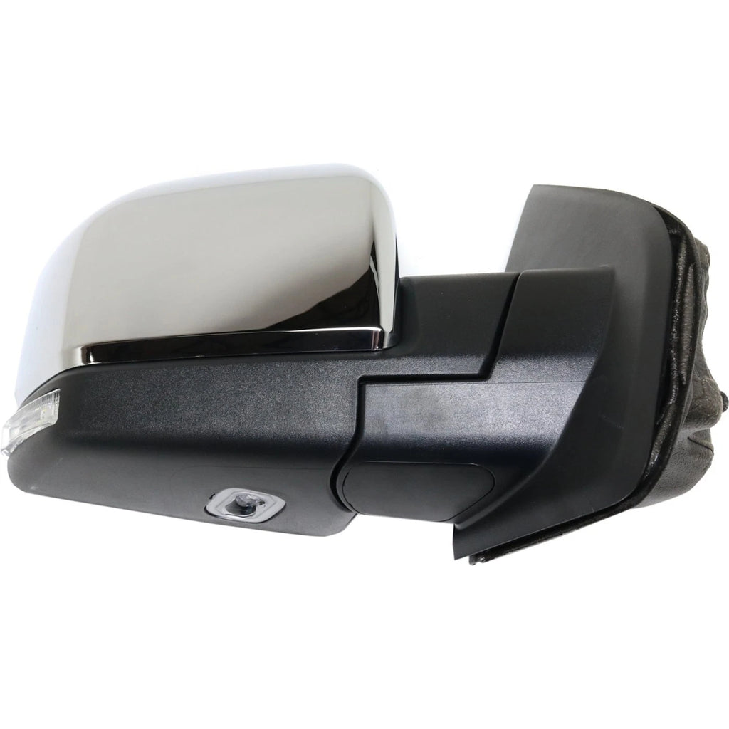 Set of 2 Heated Chrome Mirrors for Ford F-150 (2015–2018) with Memory & Puddle Light