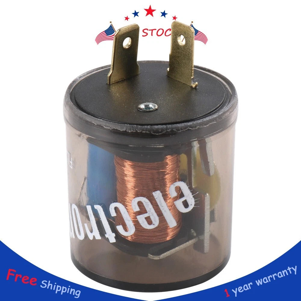 LED Turn Signal Light Blinker Relay for Car (12V, 2-Pin)
