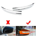 ABS Chrome Rear View Mirror Stripe Covers for Nissan Kicks (2017-2019)