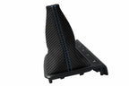 Automatic Shift Boot Cover for Kia Optima (2011–2015) Carbon Fiber Blue Stitch