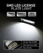 LED Bulb Rear License Plate Light for Chevy Silverado Avalanche Escalade (2007–2014)