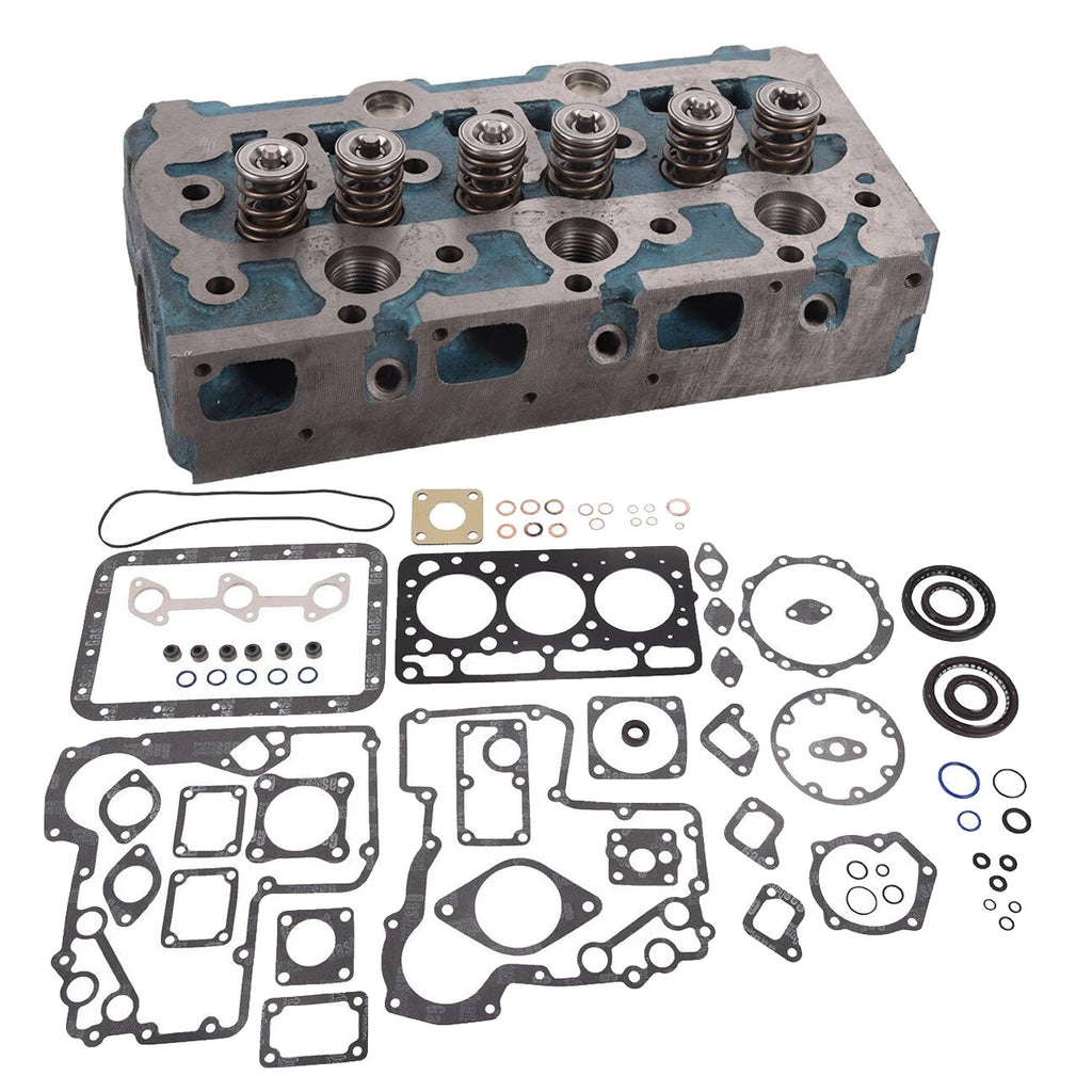 Cylinder Head with Valve & Gasket Kit for Kubota Tractor D850 D950 (-)