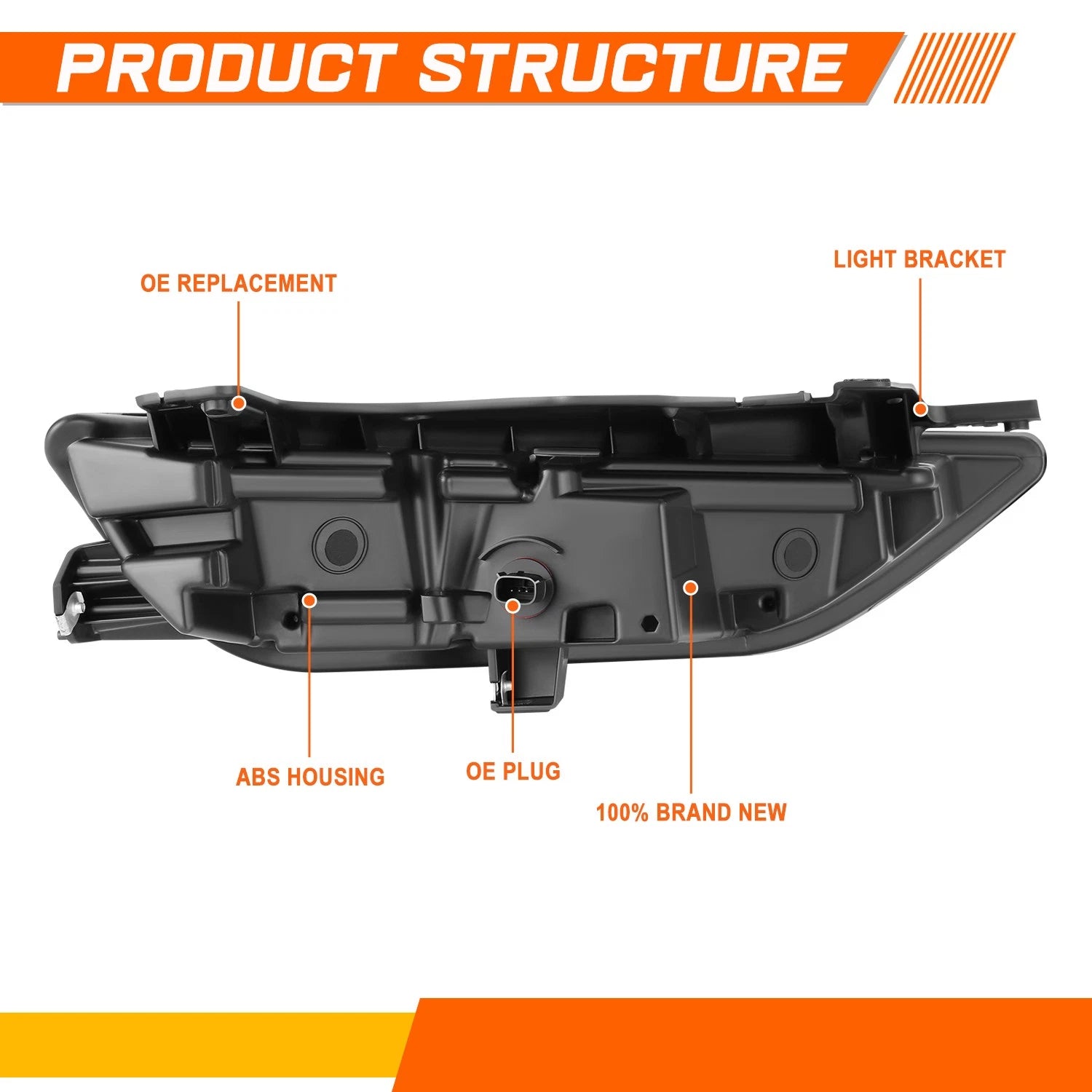 LED Headlight for Chevrolet Blazer (2019–2022) - Driver Left Side, Black Housing