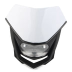 Universal Headlight Fairing for Supermoto Dirt Bike - White
