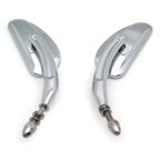 Chrome Black Teardrop Racing Mirrors for Harley Street Glide (2014–2023)