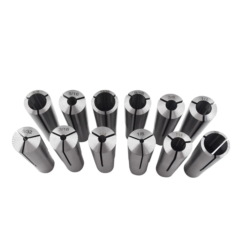 Set of 12 Morse Taper Shank Collets for Various Models (YYYY–YYYY)