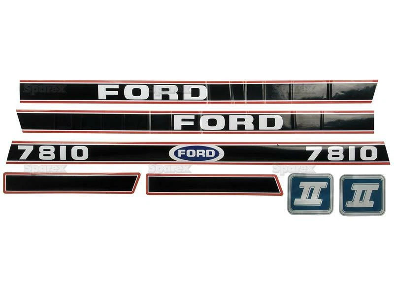 Bonnet Decal Set for Ford 7810 Force II Tractors