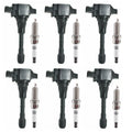 Set of 6X Ignition Coils + Spark Plugs for Nissan Murano (2009–2019) UF550