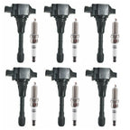 Set of 6X Ignition Coils + Spark Plugs for Nissan Murano (2009–2019) UF550