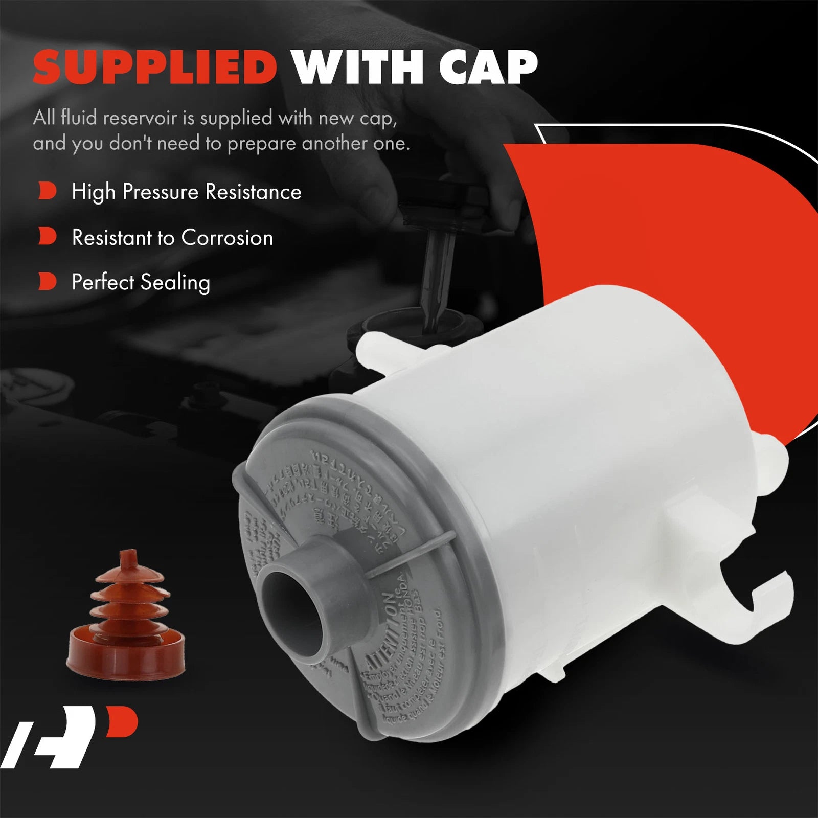 Power Steering Reservoir with Cap for Honda CR-V (1997–2001) Civic (1996–2000)