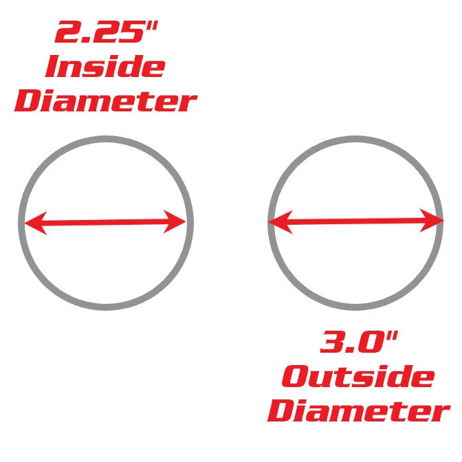 2.25" ID to 3" OD Universal Exhaust Pipe Adapter Coupler 12" Long