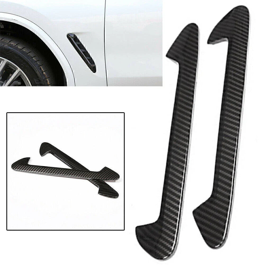 Carbon Fiber Side Air Fender Vent Trim for BMW X3 G01 X4 G02 (2018-2020)