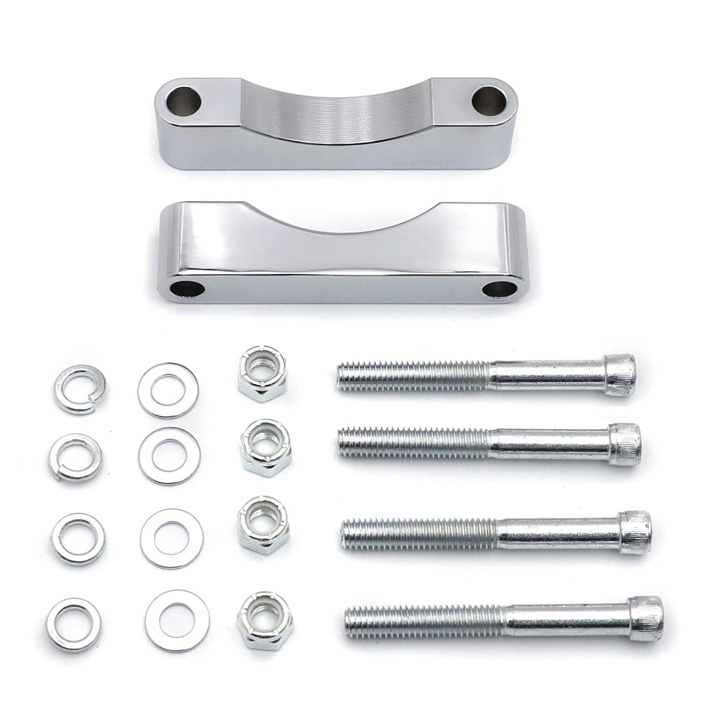 Set of 2 Chrome Front Fender Brackets for Harley Touring (2014–2019)