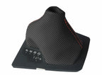 Carbon Fiber Automatic Shift Boot Cover for BMW E60 (2004–2007) Red Stitch