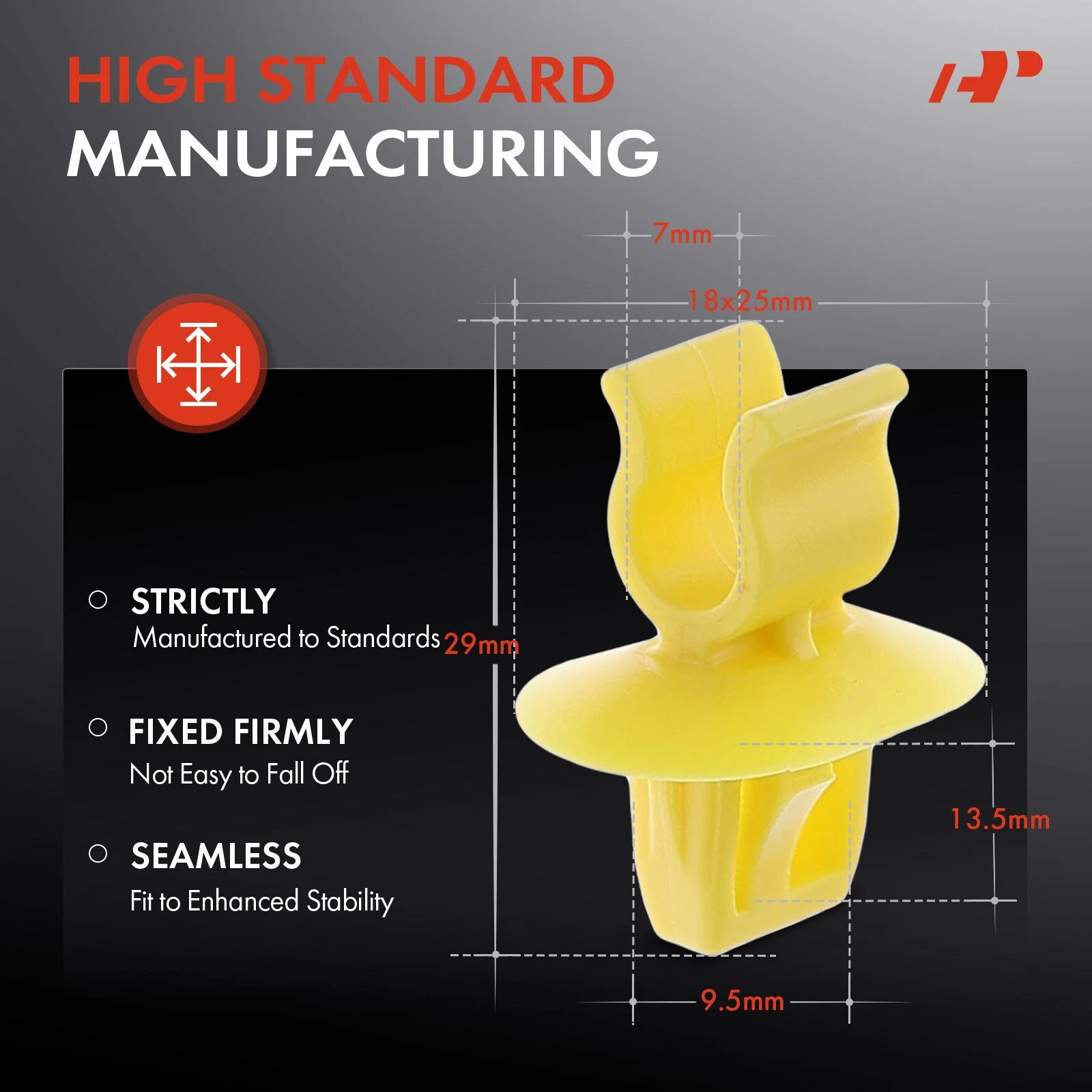 30x Nylon Hood Prop Support Rod Clips for Jeep Compass