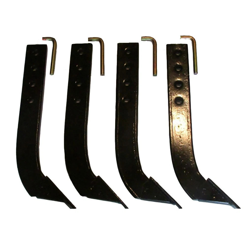 Set of 4 Box Blade Shanks Rippers Teeth with Pins for Universal Use