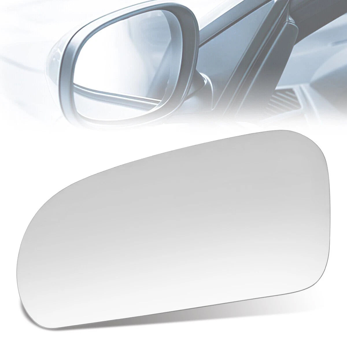 Side Rear View Door Mirror Glass for Toyota RAV4 (1996–2000) - Left, Flat Lens