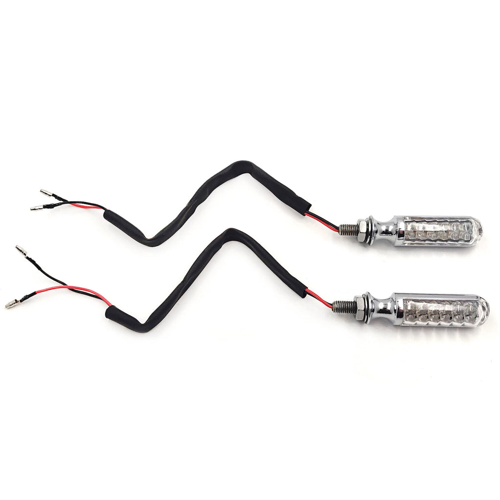 10mm Chrome Turn Signal Blinkers for Yamaha Kawasaki BMW Suzuki