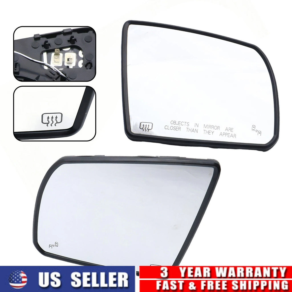 Pair Door Mirror Glass for Toyota Tundra (2014–2021) Heated, Blind Spot Detection