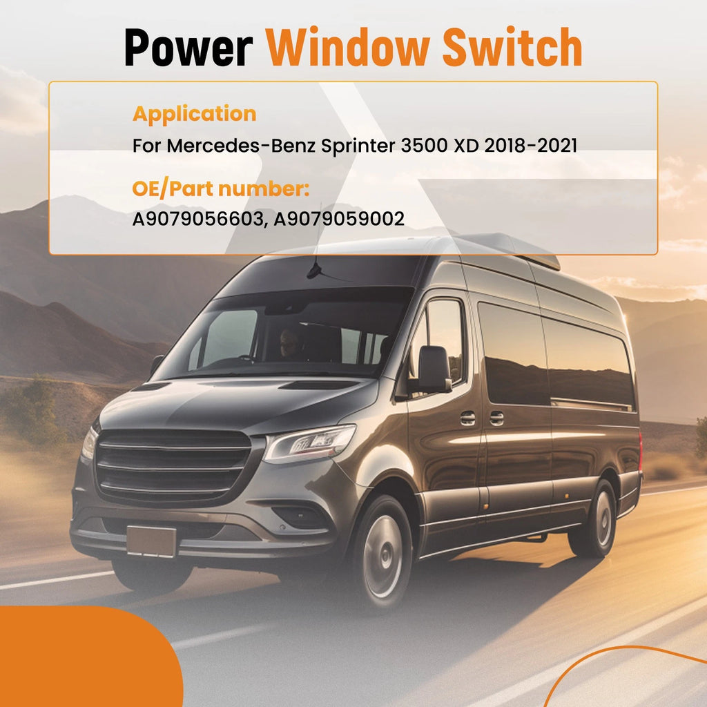 Door Window Switch Assembly for Mercedes Sprinter 3500 XD (2018–2021) A9079056603