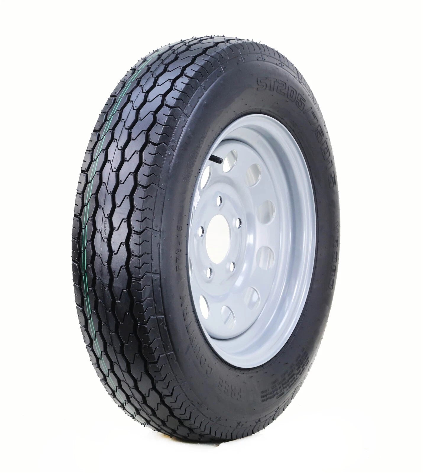Free Country ST205/75D15 Trailer Tire Rim 6-Ply 5 Lug x 4.5" (C 101L)