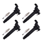 4X Ignition Coil + Spark Plug for Chevy Spark 1.2L I4 (2013–2015) 96983945
