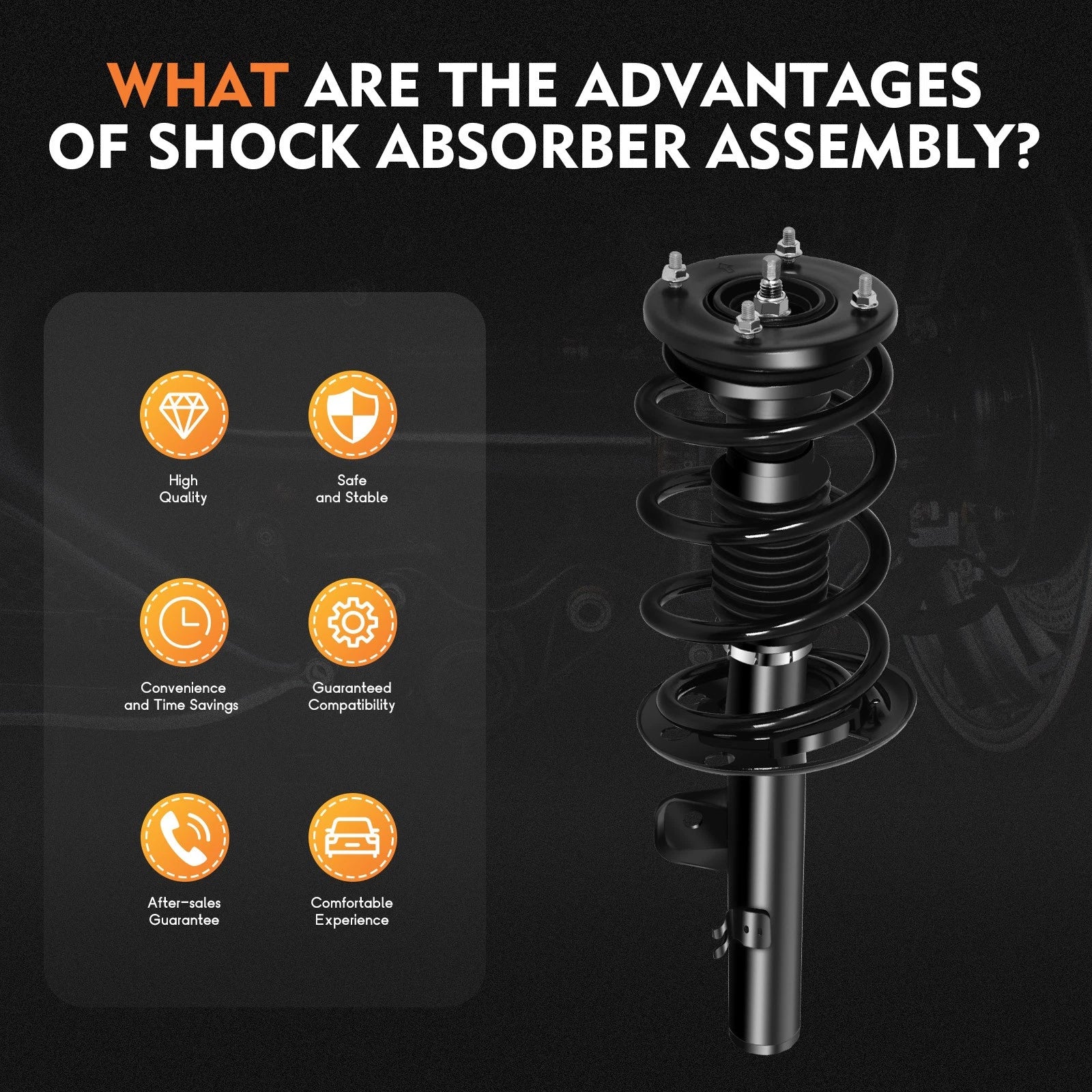 2X Front Complete Struts & Shocks for Ford Taurus AWD (2010–2011)