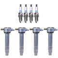 Set of 4 Ignition Coils & Iridium Spark Plugs for Chrysler Dodge Jeep
