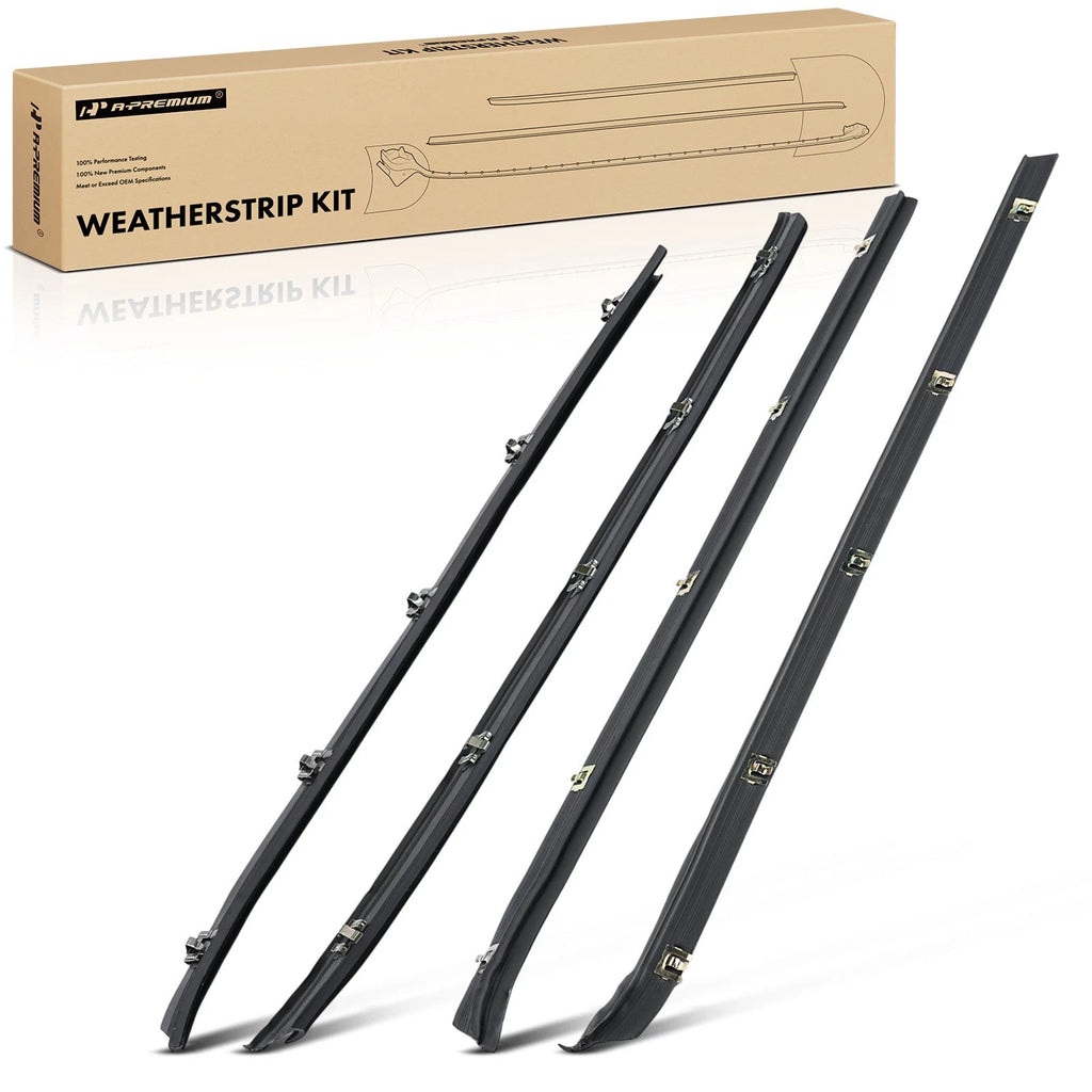 Set of 4 Window Sweep Weatherstrip Seals for Chevrolet 