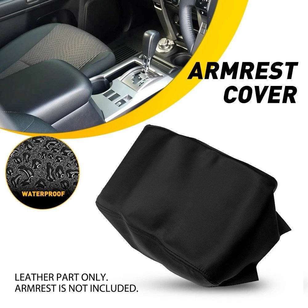 Center Console Lid for Toyota 4Runner (2010–2023) Leather Armrest Cover Black