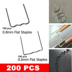200pcs Hot Staples for Car Bumper Fender Welder Repair Tools Kit