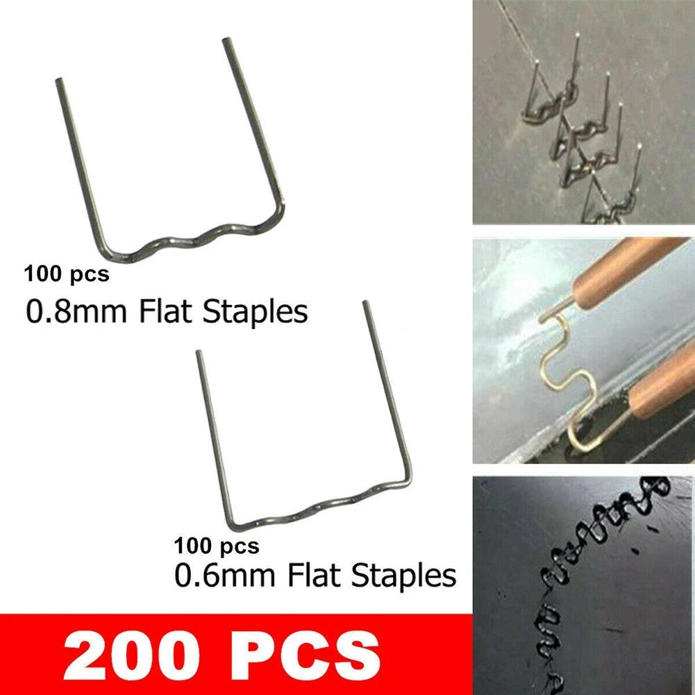 200pcs Hot Staples for Car Bumper Fender Welder Repair Tools Kit