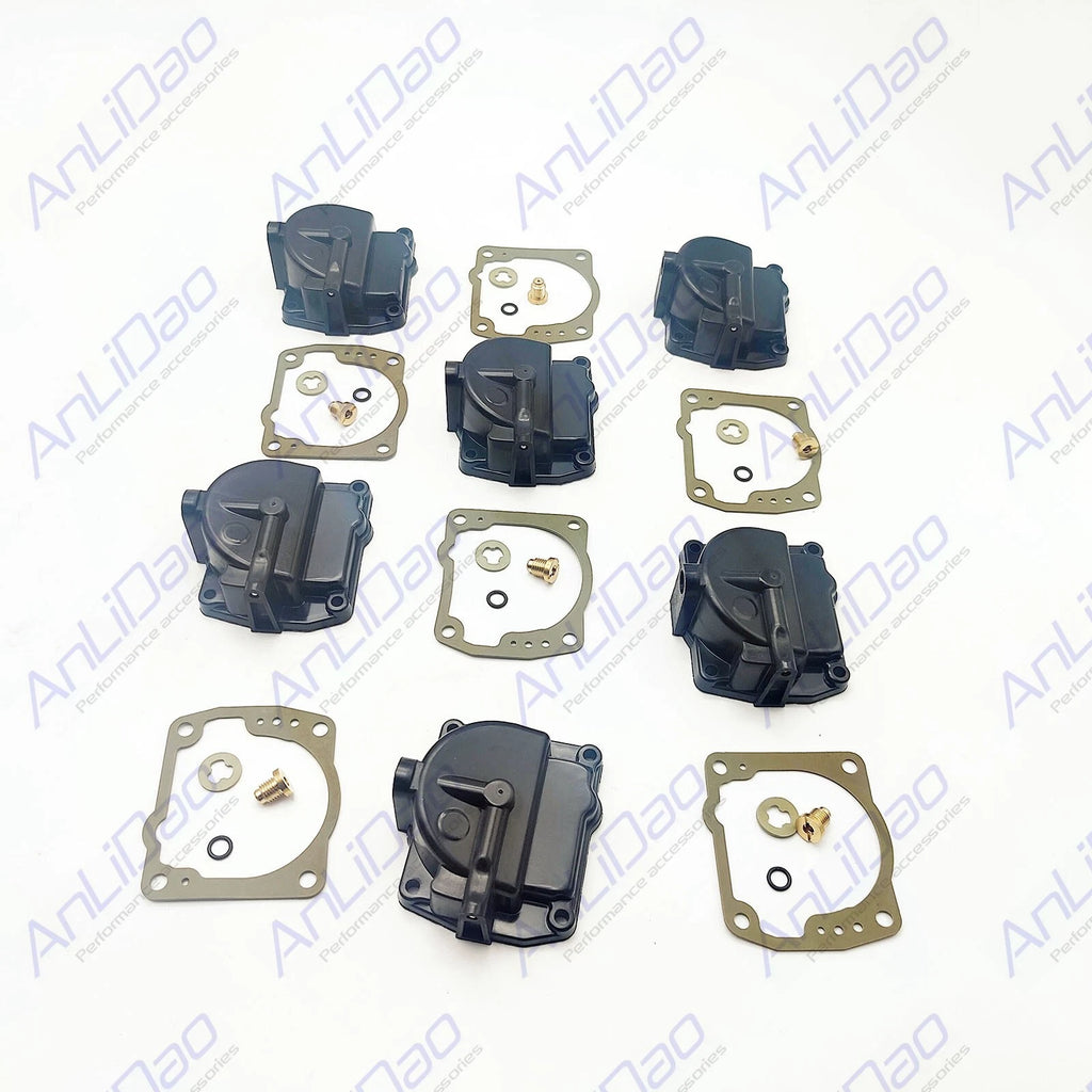6Pcs Carburetor Float Bowl Chamber w/Gasket for Johnson Evinrude (0433000, 766418)