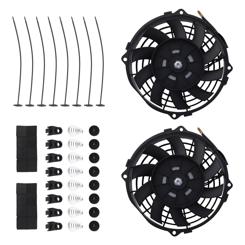2X 7" Electric Radiator Fan Universal Push Pull Type 2900RPM 240W