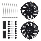2X 7" Electric Radiator Fan Universal Push Pull Type 2900RPM 240W