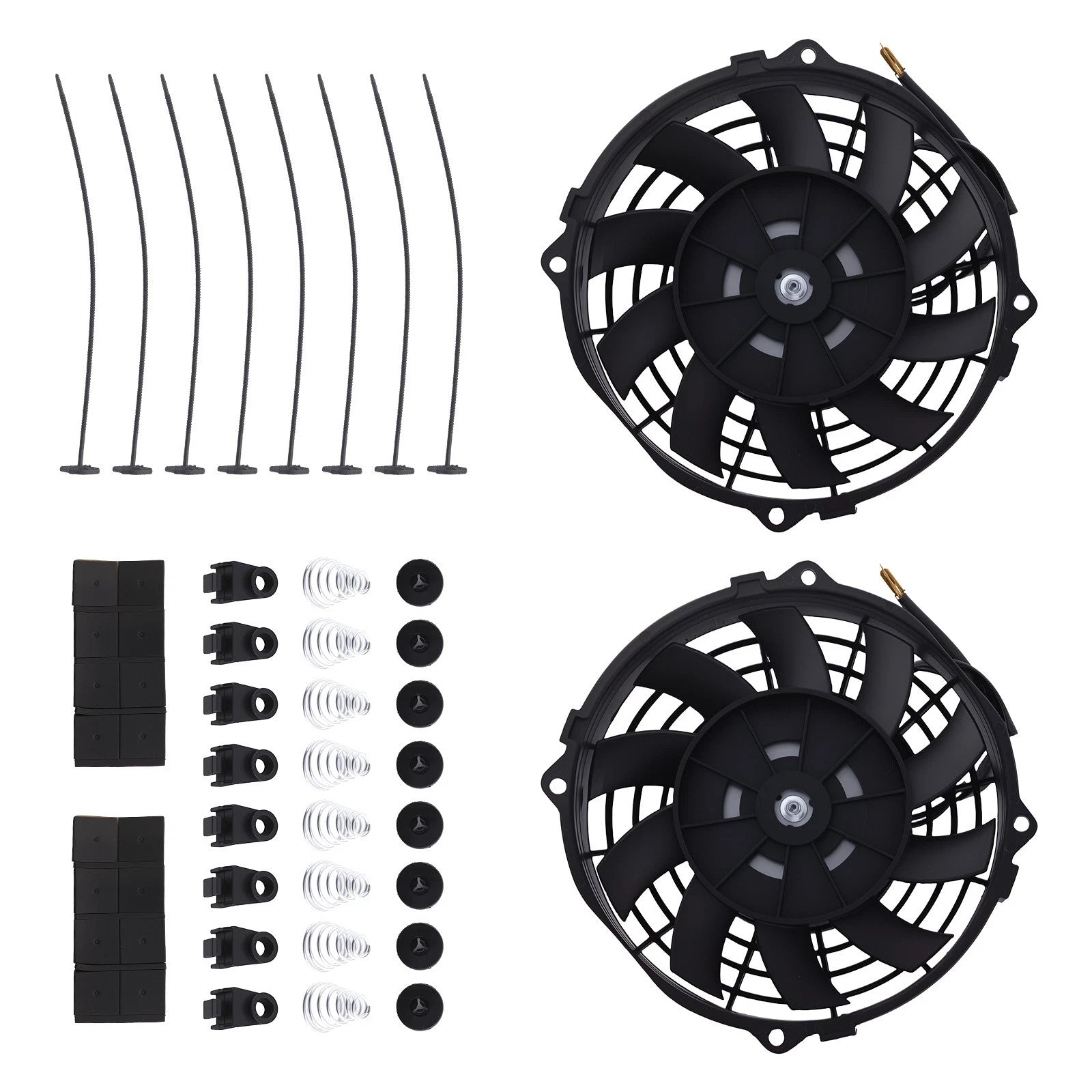2X 7" Electric Radiator Fan Universal Push Pull Type 2900RPM 240W