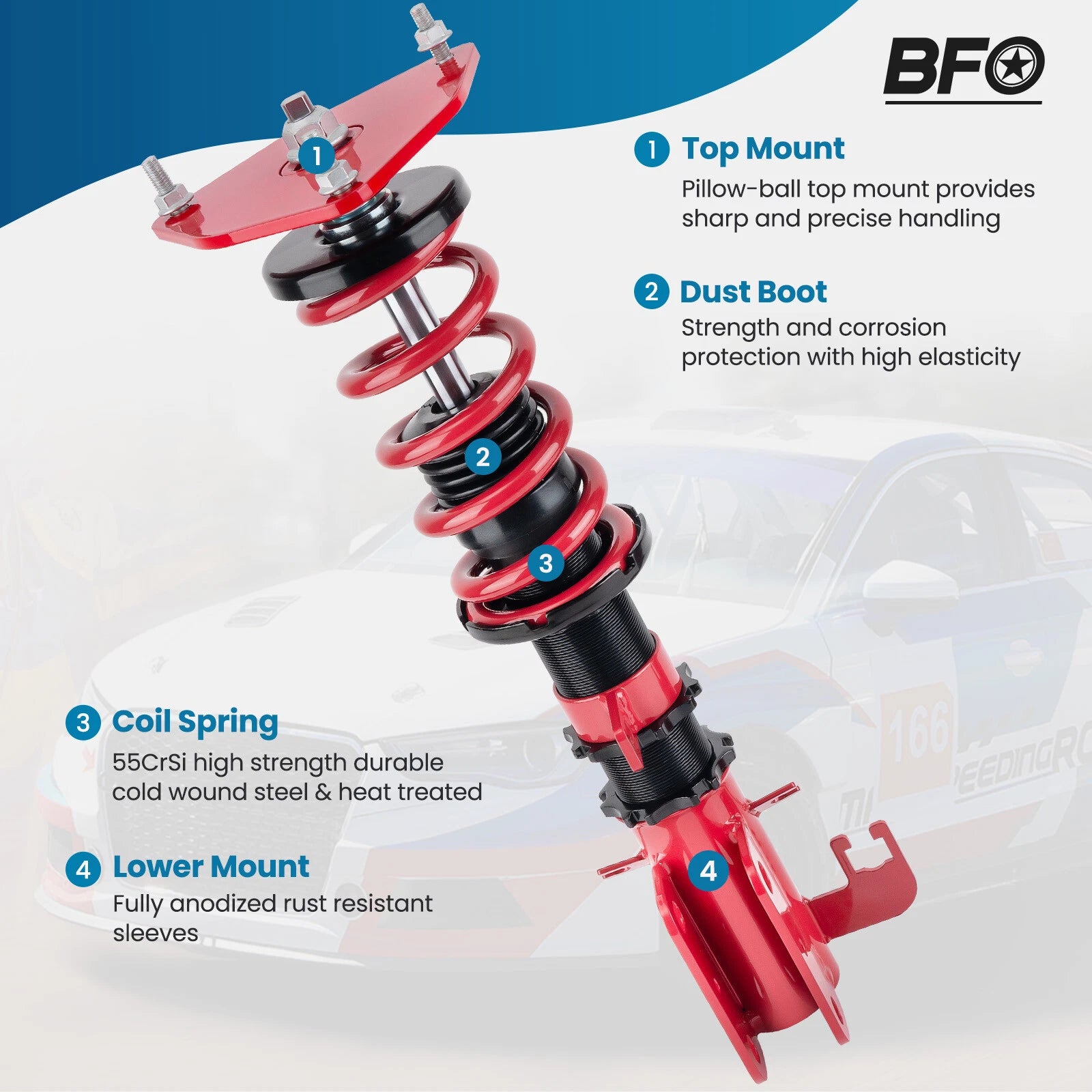Coilover Lowering Kit for Nissan Altima Sedan (2013-2018)