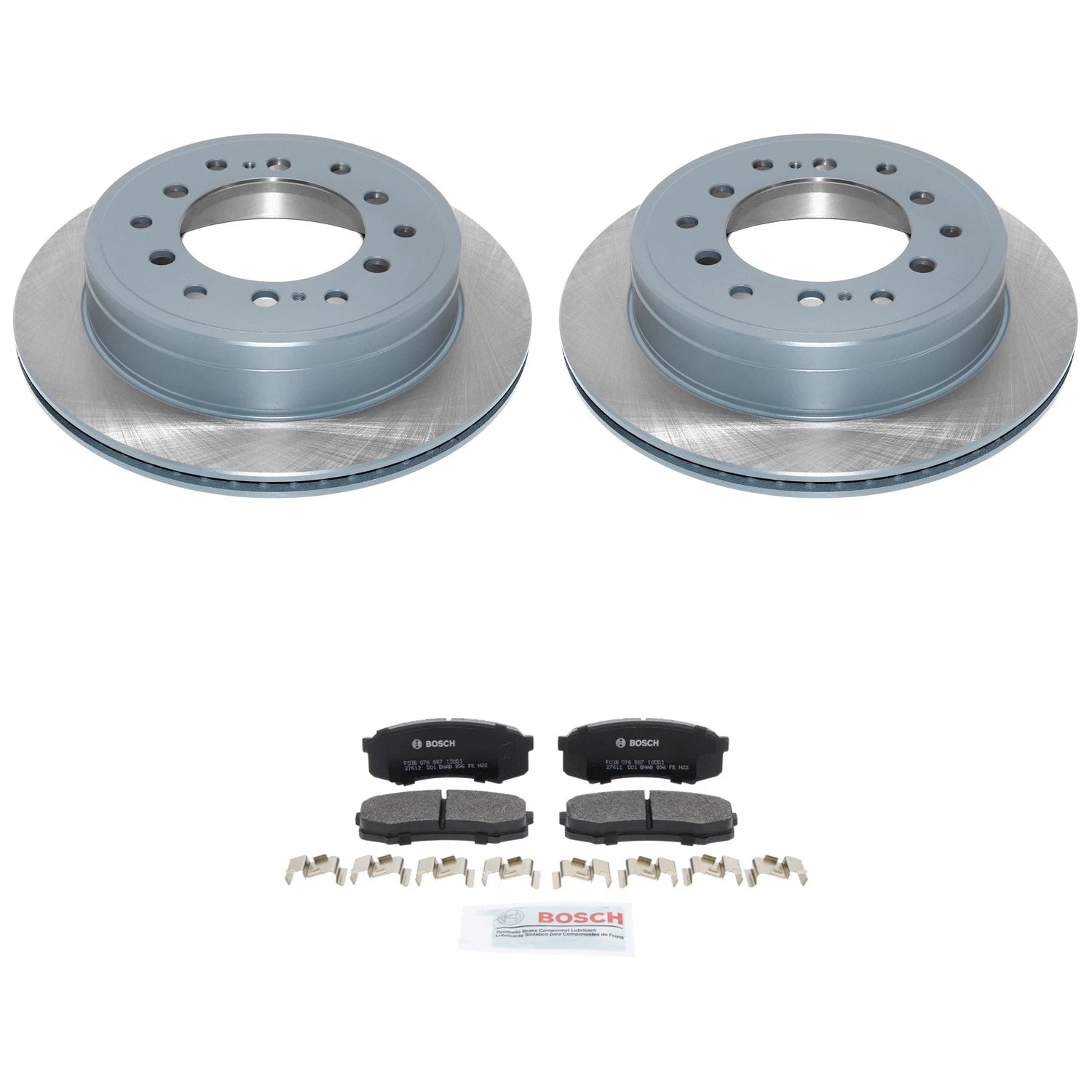 Set of 2 DuraGo Rear Rotors & Bosch QuietCast Pads for FJ Cruiser (2007–2014)