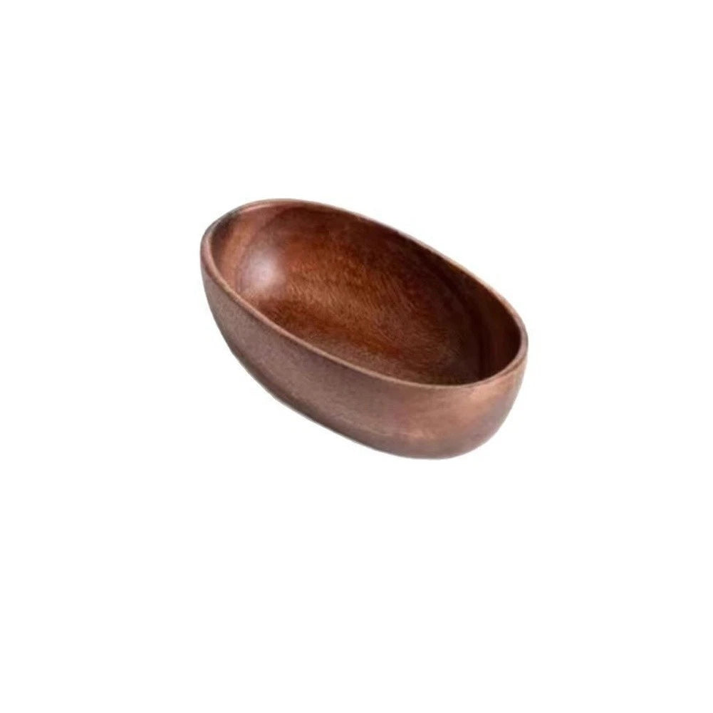 Wooden Salad Bowl Mini Boat for Home Decor (Walnut)