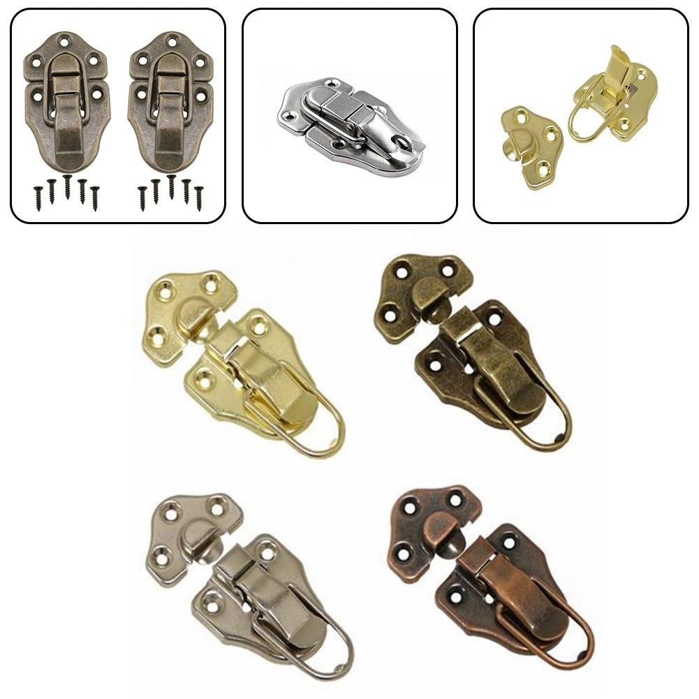 Duckbill switch latch for antique jewelry boxes and toolboxes