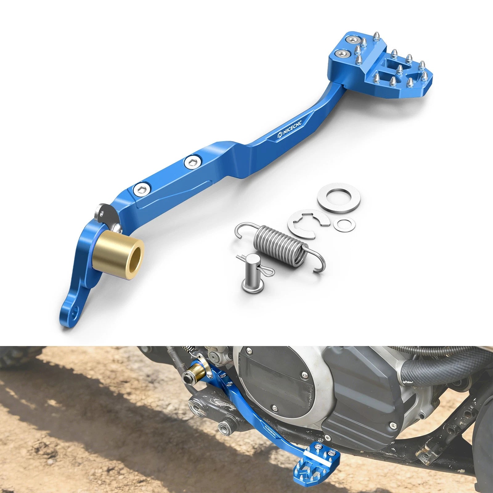 NICECNC Aluminum Rear Brake Pedal Lever for Yamaha Banshee 350 (1987–2006)