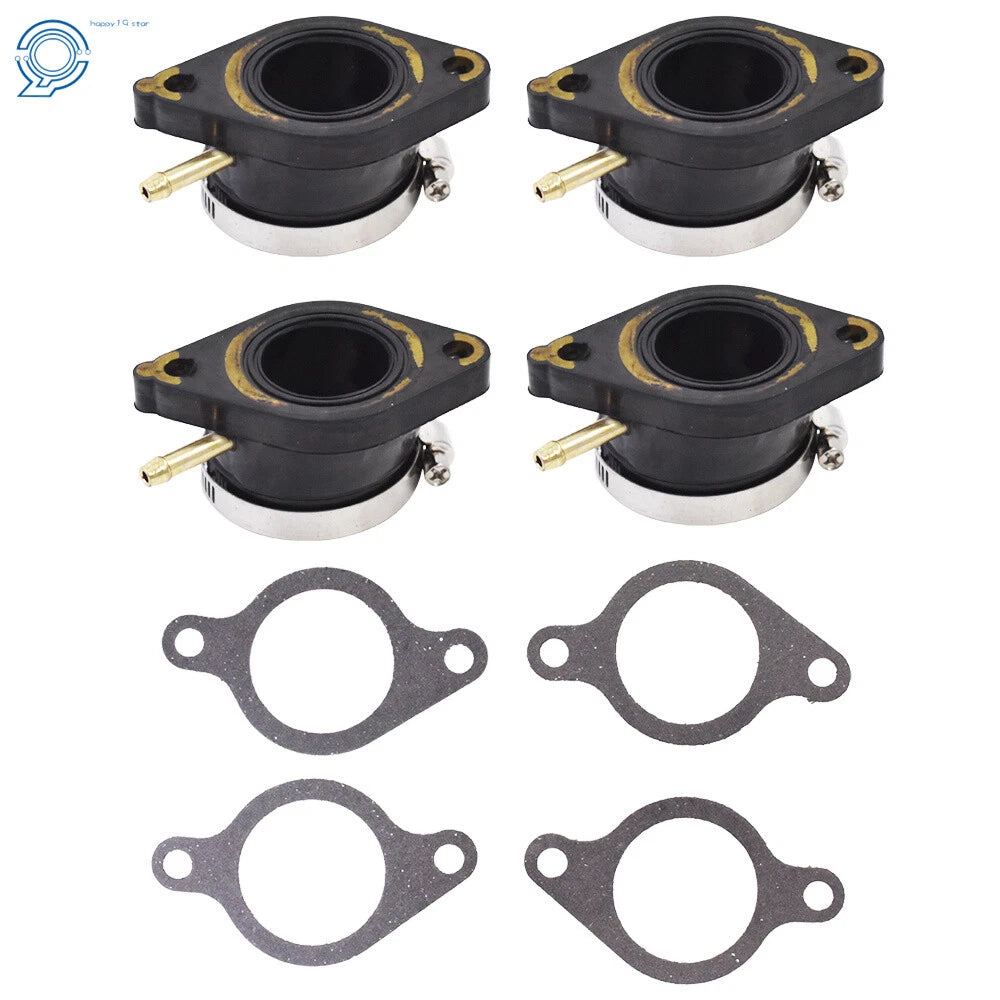 Set of 2 Carburetor Intake Manifold Boots for Yamaha Maxim XJ550 (1981–1983)