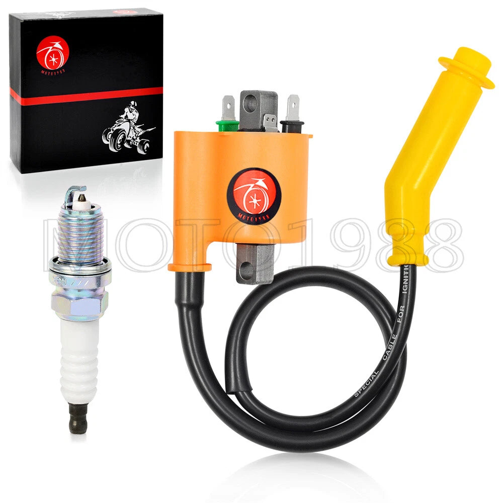 Ignition Coil & Spark Plug W/Cap for Honda ATV Rancher 420 (2007–2013) 30510-HP5-601