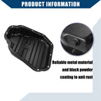 Engine Transmission Oil Pan for Nissan Rogue X-Trail (2014–2020) 11110JG31A, Anti Rust Black